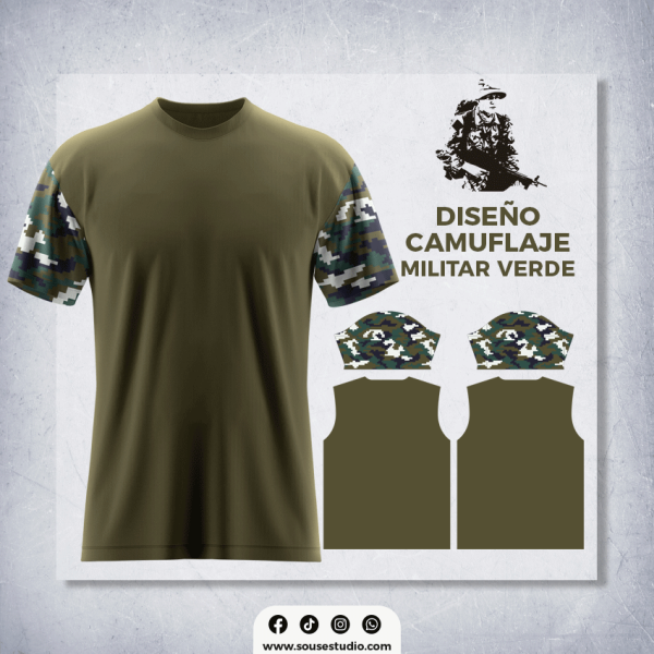 Diseño Camuflaje Militar Verde