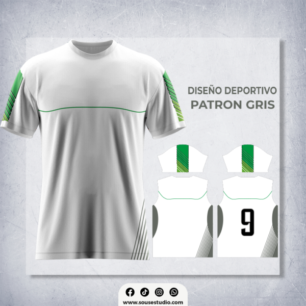 Diseño Deportivo Patron Gris