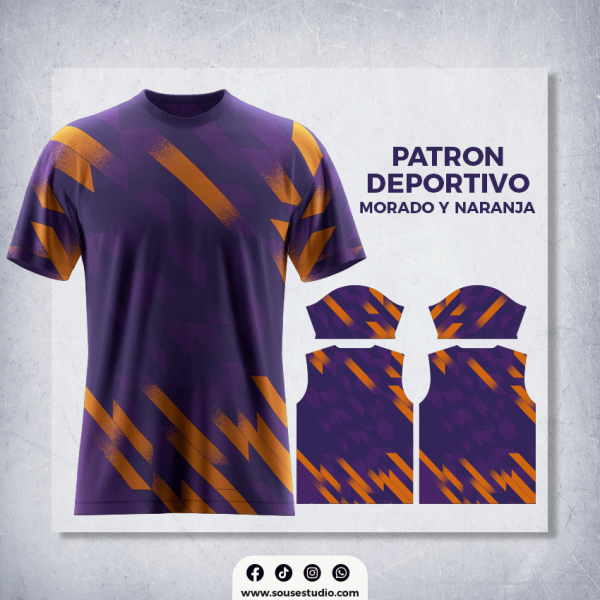 Patron Deportivo Morado y Naranja