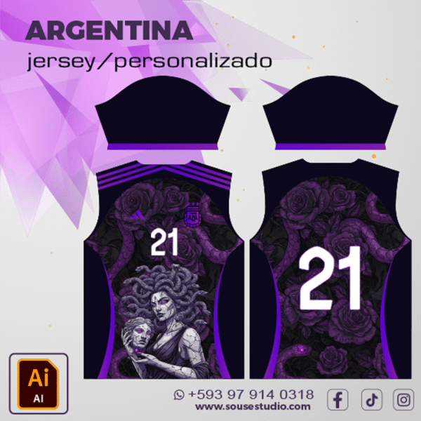 Jersey Argentina Personalizado (Free Download)